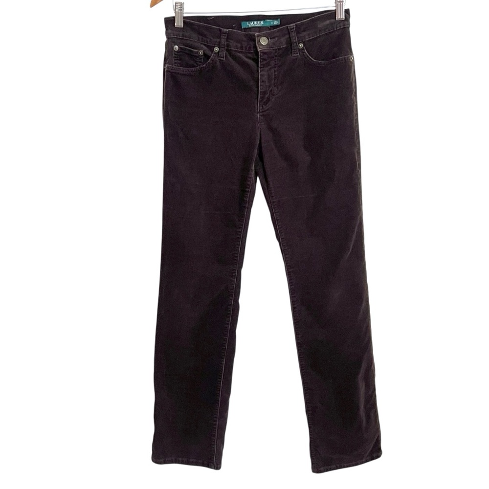 Lauren Ralph Lauren Preppy Corduroy Cabincore Pants 4 Chocolate Brown Heritage